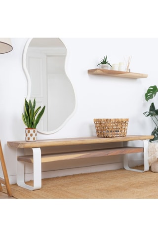 Mueble de TV de madera de Trembesí - 180 x 45,5 x 41 cm