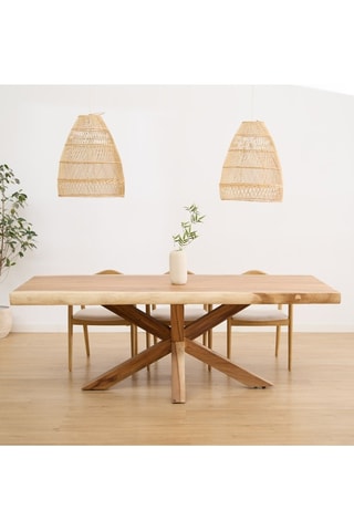 Mesa de comedor de madera de Trembesí - 220 x 78 x 100 cm
