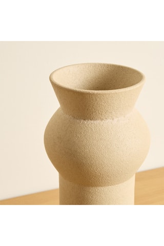 Jarrón de cerámica - 19 cm - Beige