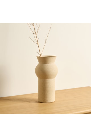 Jarrón de cerámica - 26 cm - Beige