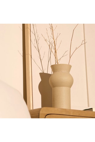 Jarrón de cerámica - 26 cm - Beige