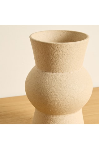 Jarrón de cerámica - 26 cm - Beige
