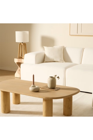 Portavelas de cerámica - 5 cm - Beige