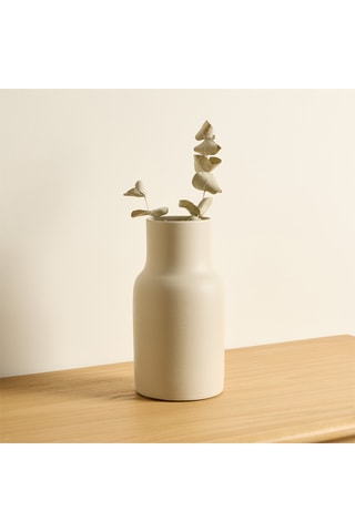 Jarrón de cerámica - 25 cm - Beige