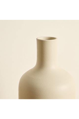Jarrón de cerámica - 28 cm - Beige