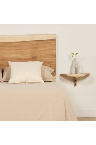 Mesilla mural de noche de madera de Trembesí - 43 x 18,5 x 25 cm