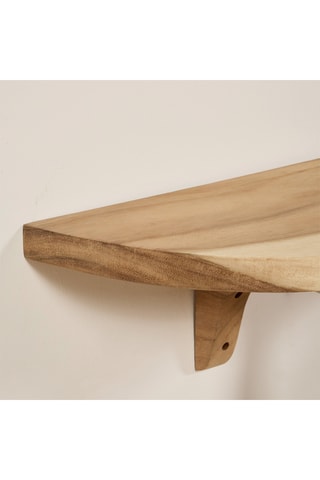 Mesilla mural de noche de madera de Trembesí - 43 x 18,5 x 25 cm