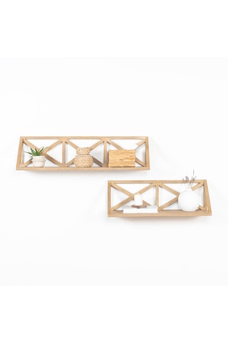 Estante mural de madera de Sungkai - 70 x 23 x 20 cm