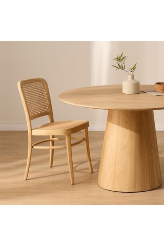 Silla de madera de Sungkai maciza - 43 x 84 x 48 cm