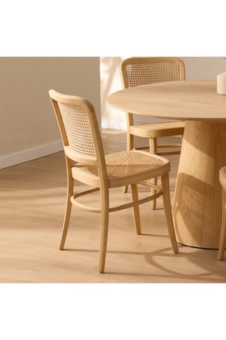 Silla de madera de Sungkai maciza - 43 x 84 x 48 cm