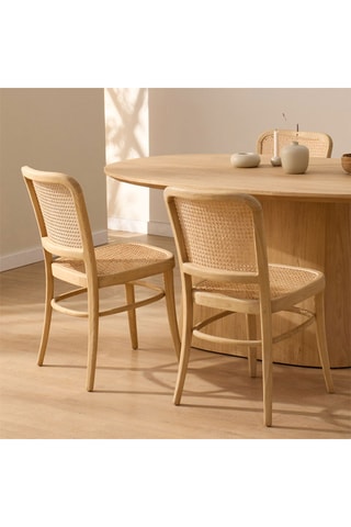 Silla de madera de Sungkai maciza - 43 x 84 x 48 cm