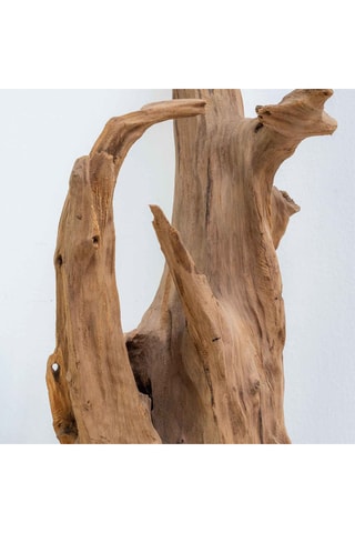 Estatua de teca - 32 x 54 x 30 cm - Natural