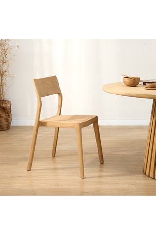 Silla de madera de Sungkai maciza - 53 x 80 x 57 cm