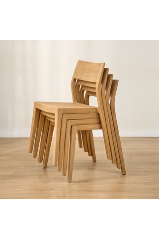 Silla de madera de Sungkai maciza - 53 x 80 x 57 cm