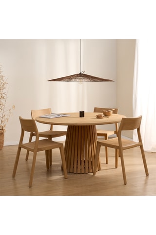 Silla de madera de Sungkai maciza - 53 x 80 x 57 cm