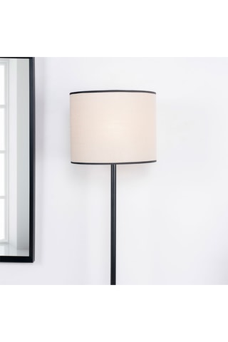 Lámpara de pie - Negro y natural - 11 W