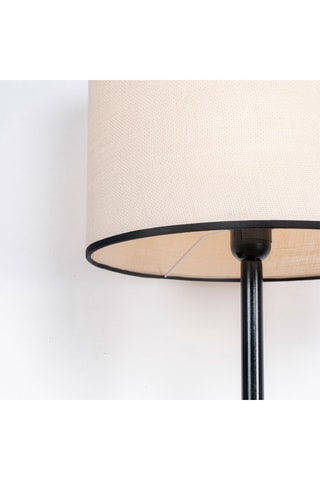 Lámpara de pie - Negro y natural - 11 W