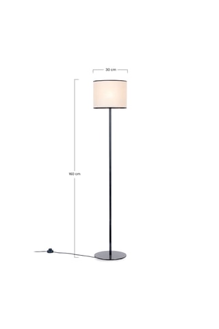 Lámpara de pie - Negro y natural - 11 W