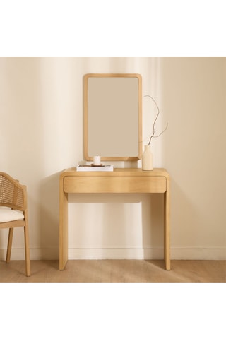 Espejo de madera de Sungkai maciza - 50 cm - Marrón