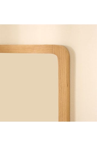 Espejo de madera de Sungkai maciza - 50 cm - Marrón