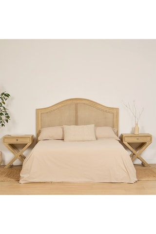 Mesilla de noche de 1 cajón de madera de Sungkai - 53 x 60,5 x 35 cm