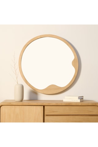 Espejo de madera de Sungkai maciza - 90 cm - Marrón