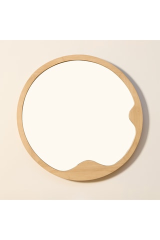 Espejo de madera de Sungkai maciza - 90 cm - Marrón