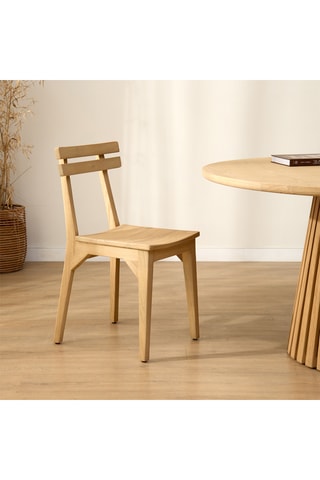 Silla extensible de madera de Sungkai maciza - 56 x 67/75 x 50/52 cm