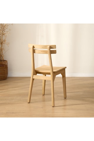 Silla extensible de madera de Sungkai maciza - 56 x 67/75 x 50/52 cm