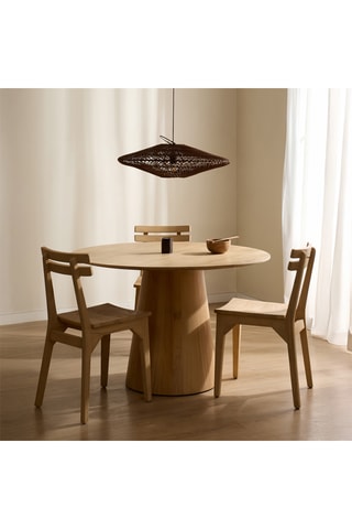 Silla extensible de madera de Sungkai maciza - 56 x 67/75 x 50/52 cm