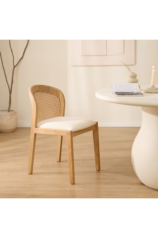 Silla de madera de Sungkai maciza y ratán - 47 x 89 x 60 cm