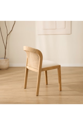 Silla de madera de Sungkai maciza y ratán - 47 x 89 x 60 cm