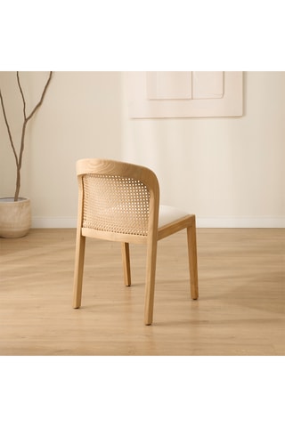 Silla de madera de Sungkai maciza y ratán - 47 x 89 x 60 cm