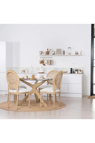 Silla de madera de Sungkai - 50 x 101,5 x 56,5 cm