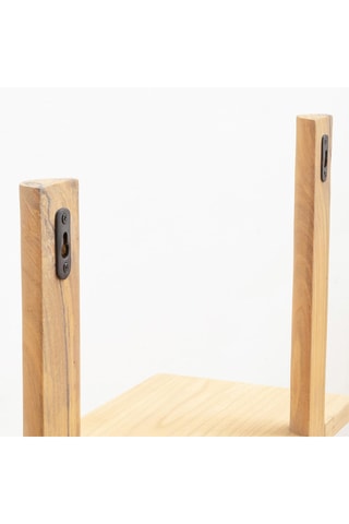 Estante mural 2 niveles de madera de Sungkai maciza - 97 x 63 x 20 cm