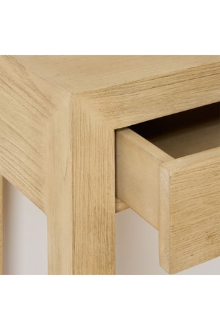 Consola 2 cajones de madera de Sungkai maciza - 90 x 81 x 30 cm