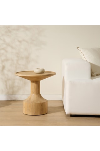 Mesa auxiliar de madera de Sungkai maciza - 50 x 49 x 50 cm