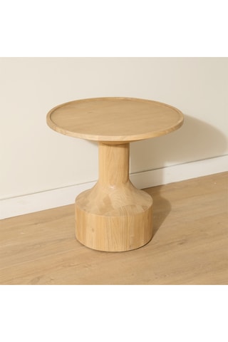 Mesa auxiliar de madera de Sungkai maciza - 50 x 49 x 50 cm