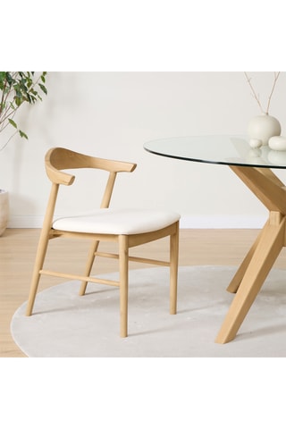 Silla de madera de Sungkai maciza - 51 x 88 x 55 cm