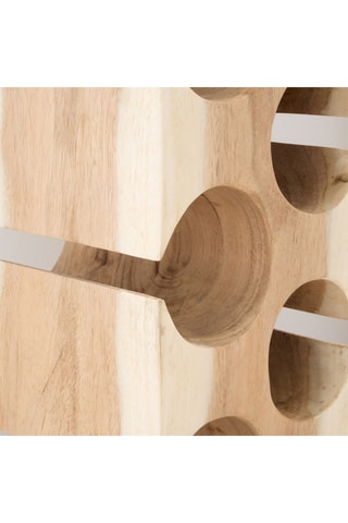 Portabotellas de madera de Trembesí - 6 botellas - 21 x 100 x 21 cm