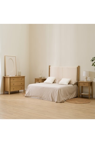 Cabecero de madera de Sungkai - 190 x 125 x 6/9 cm