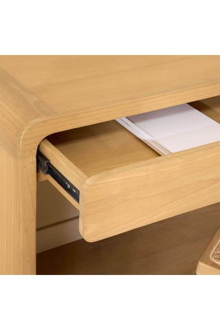 Escritorio 1 cajón de madera de Sungkai maciza - 120 x 77 x 60 cm