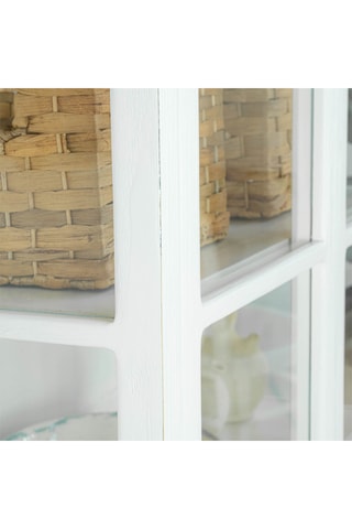 Vajillero de 4 puertas de madera de Sungkai maciza - 80 x 191 x 42 cm