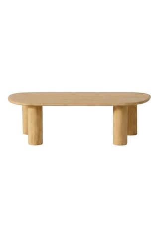 Mesa de centro de madera de Sungkai maciza - 120 x 35 x 60 cm