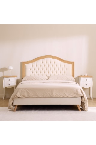 Cabecero de madera de Sungkai maciza - 145 x 130 x 3,5 cm