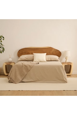 Mesilla de noche de madera de Trembesí maciza - 40 x 47 x 35 cm