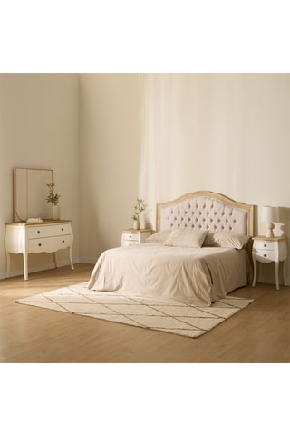 Cabecero de madera de Sungkai maciza - 160 x 130 x 3,5 cm