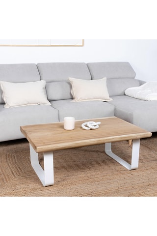 Mesa de centro de madera de Trembesí maciza - 110 x 70 x 40 cm