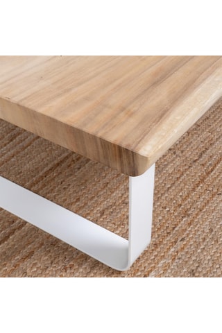 Mesa de centro de madera de Trembesí maciza - 110 x 70 x 40 cm
