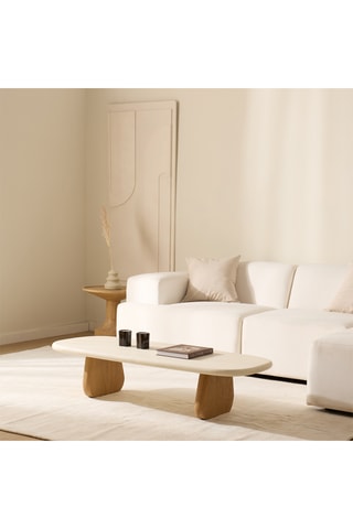 Mesa de centro de madera de Sungkai maciza - 135 x 32 x 56 cm